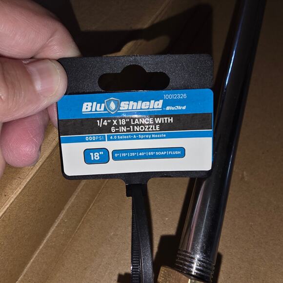 BLU SHIELD NWT 1/4" X 18" LANCE WITH 6 IN 1 NOZZLE - Picture 7 of 8